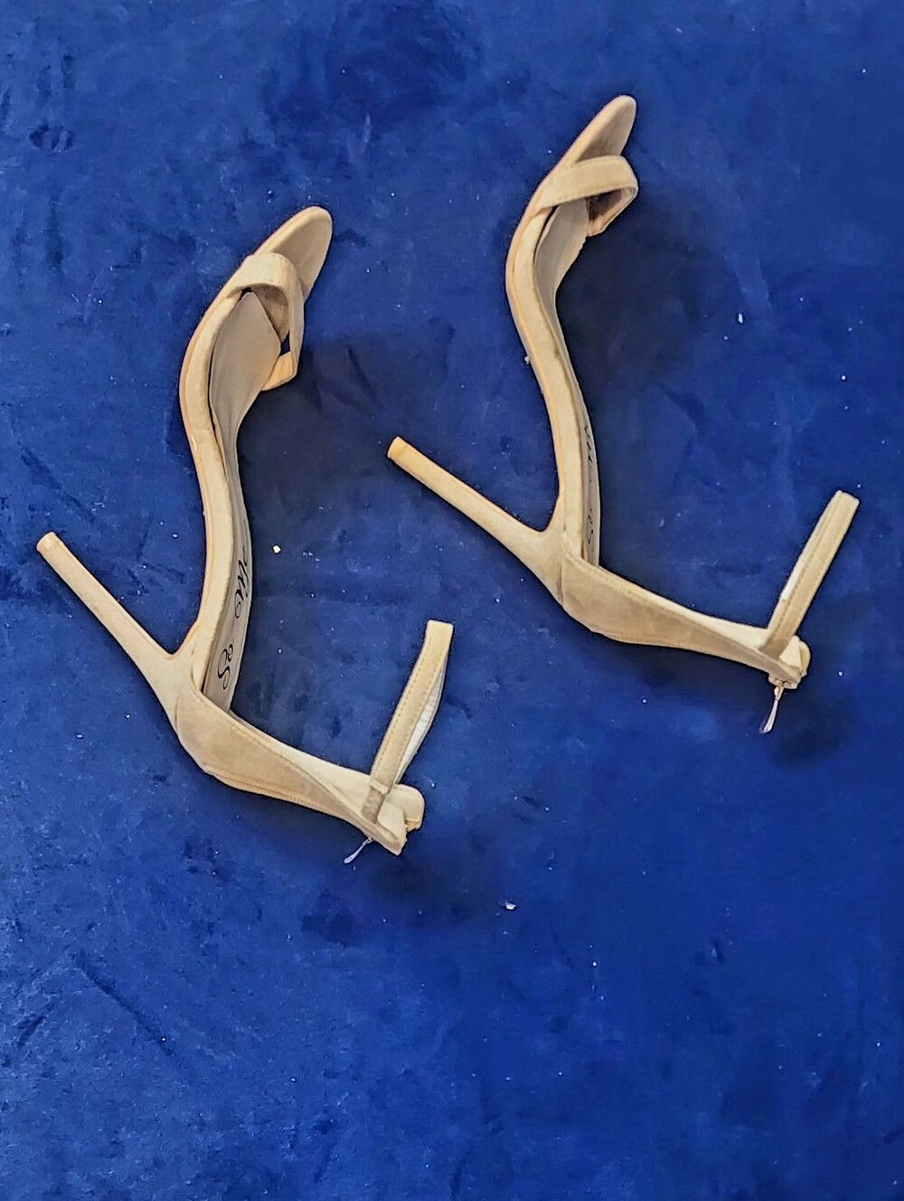 So Me Beige Open-Toe Stiletto Sandals